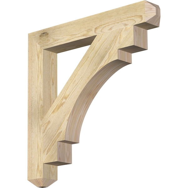 Ekena Millwork Merced Craftsman Rough Sawn Bracket, Douglas Fir, 4"W x 30"D x 30"H BKT04X30X30MRC04RDF - main
